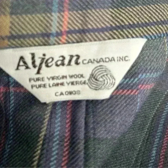 Vintage Al Jean Canada Inc. plaid pure virgin wool  pleated kilt skirt - Picture 5 of 12